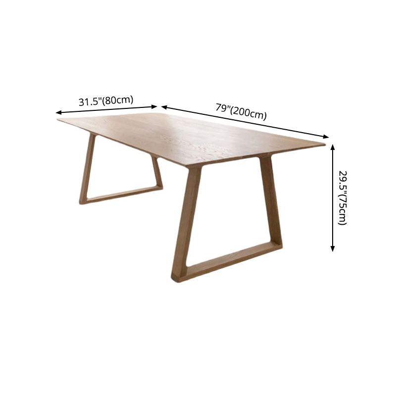 Rectangle Mid-Century Modern Table Wood Color Fixed Table with 4 Legs Clearhalo ' dining_table' 'Dining Tables & Seating' 'Dining Tables' 'furn' 'furn_dining_table' 'Furniture' 'furniture_dining_table' 'Kitchen & Dining Furniture' 'kitchen&dining_furn' 'kitchen' 'kitchen_dining_table' 1200x1200_f7af3916-3785-4fd2-ac84-8bc740d2b410