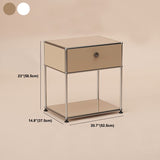 Tablette de chevet de lit en métal avec tiroir contemporain avec tiroir