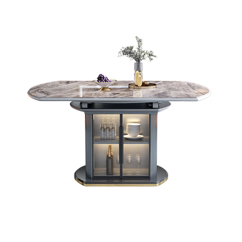 Meubles en pierre de style moderne 1/5/7/9/11 PCS Tablette de restauration en forme ronde avec chaise à manger