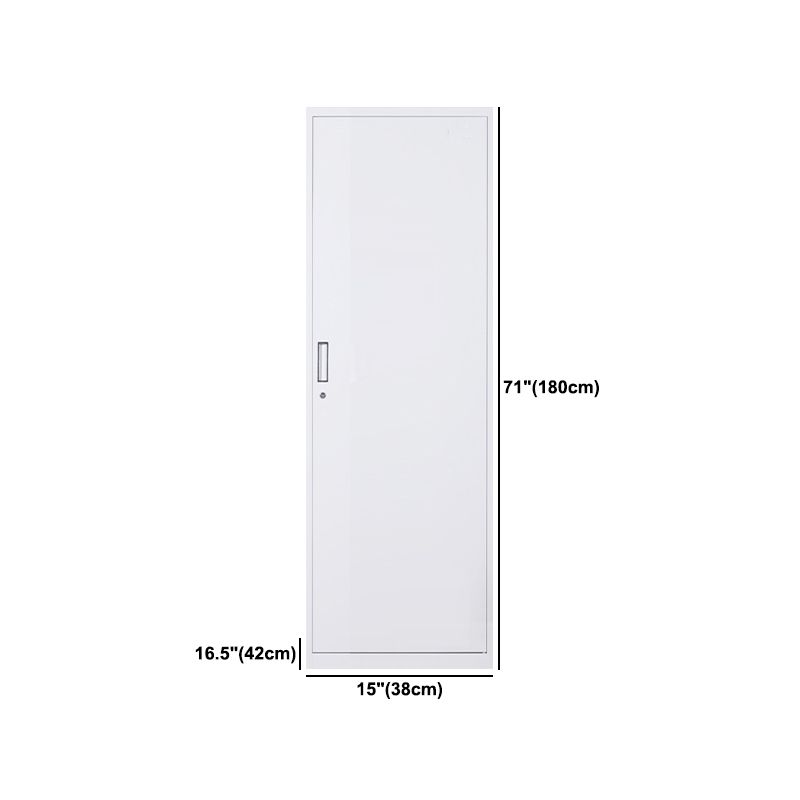 White Hinged Wardrobe Cabinet Contemporary Steel Wardrobe Armoire Clearhalo 'Armoires & Wardrobes' 'armoires_wardrobes' 'Bedroom Furniture' 'furn' 'furn_armoires_wardrobes' 'Furniture' 1200x1200_f7b31de5-3363-474b-b169-3584c47c83d3