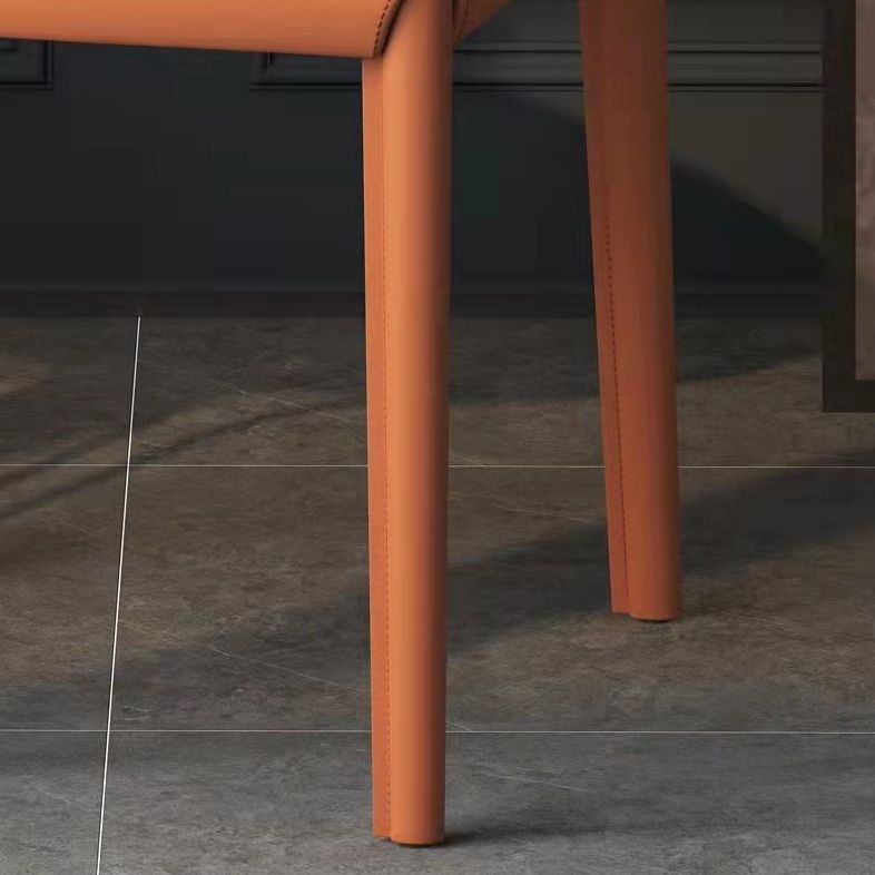 Leather Contemporary Modern Indoor-Outdoor Side Chair Parsons Chair Clearhalo 'Dining Chairs' 'Dining Tables & Seating' 'dining_chair' 'furn' 'furn_dining_chair' 'Furniture' 'furniture_dining_chair' 'Kitchen & Dining Furniture' 1200x1200_f7b3c986-d4e6-447f-9fdf-d9a470ba6e92