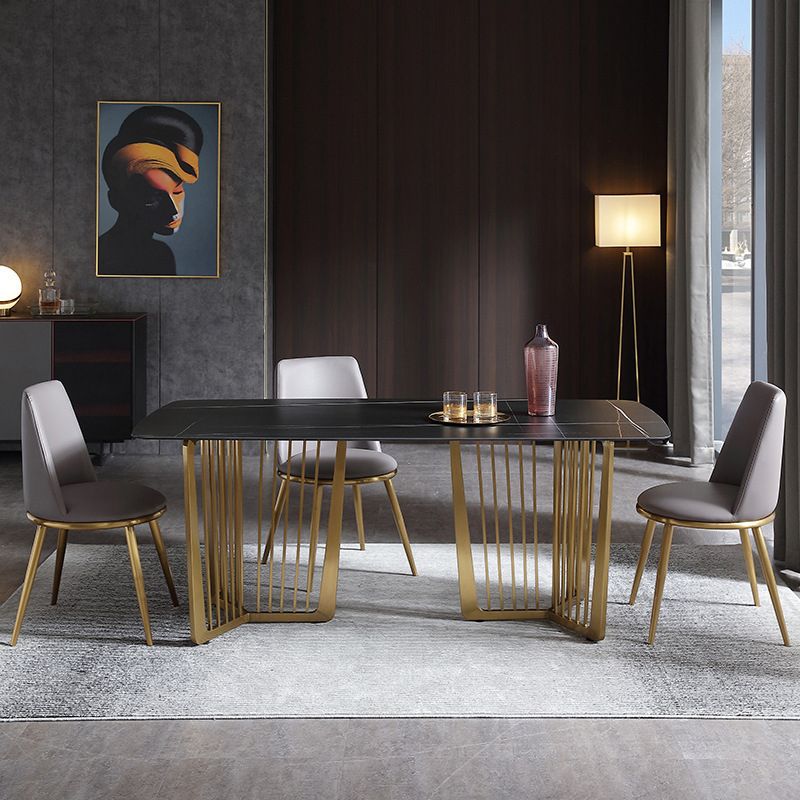1/4/5/7 Pieces Modern Furniture Black Rectangle Stone Top Dining Room Set Clearhalo 'Dining Room Sets' 'Dining Tables & Seating' 'dining_room_set' 'furn' 'furn_dining_room_set' 'Furniture' 'furniture_dining_room_set' 'Kitchen & Dining Furniture' 'kitchen&dining_furn' 'kitchen' 1200x1200_f7b44437-aa44-42a0-b1a6-b9f5c98072d0