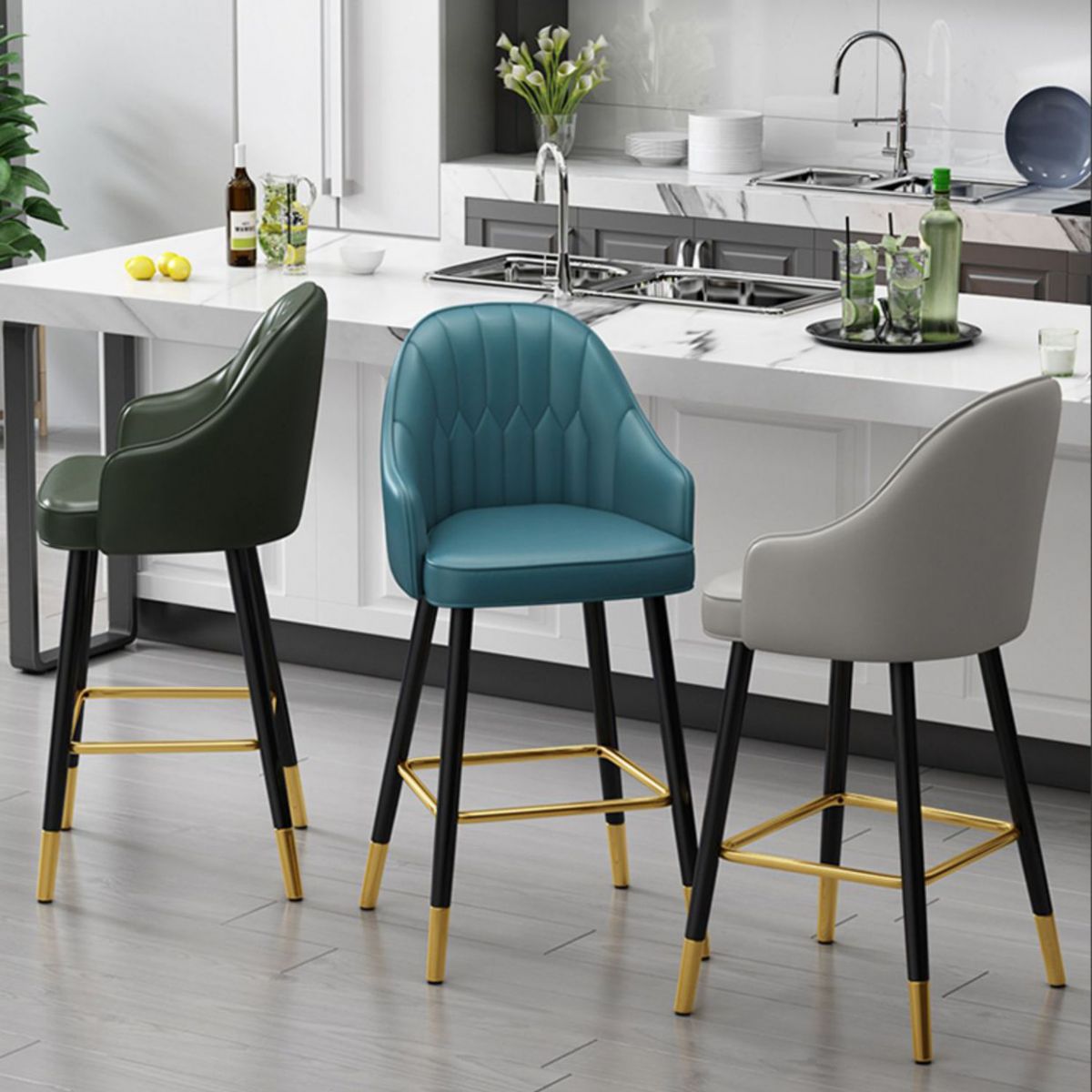 Contemporary Metal Kitchen Dining Room Arm Stool Low Back Bar Stool Clearhalo 'Bar Furniture' 'Bar Stools' 'bar_stools' 'Furniture' 'furniture_bar_stools' 'Kitchen & Dining Furniture' 1200x1200_f7b460fc-77b5-46b8-894d-2a4239e7b653