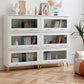 Urban Closed Back Standard Wood Shelf Bookcase for Living Room