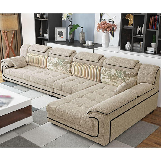 140.94"L x 68.5"W x 33.46"H Pillow Top Arm Sofa and Chaise Cushion Back Sectionals Clearhalo 'furn' 'furn_sectionals' 'Furniture' 'furniture_sectionals' 'Living Room Furniture' 'Sectionals' 1200x1200_f7b683f7-4b02-4d89-9827-da31c24f9b57