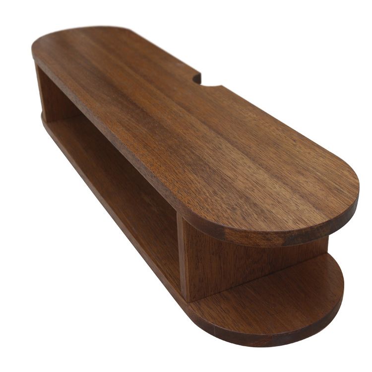 Matte afwerking Wall gemonteerde media-stand met planken Scandinavische massieve hout tv-console