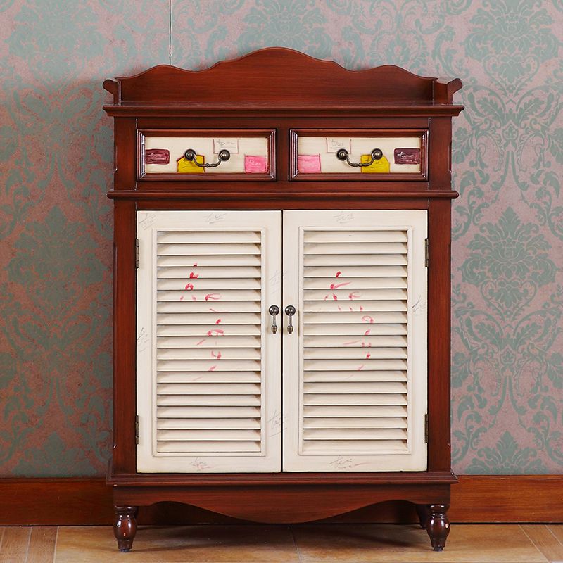 Server da pranzo in legno contemporaneo con cassetti sideboard di finitura antica per sala da pranzo