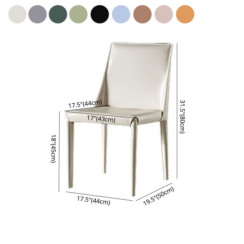 Designer Style Saddle Leather Home Side Chair Parsons Matte Finish Dining Chair Clearhalo ' kitchen&dining_furn' 'Dining Chairs' 'Dining Tables & Seating' 'dining_chair' 'furn' 'furn_dining_chair' 'Furniture' 'furniture_dining_chair' 'Kitchen & Dining Furniture' 'kitchen' 1200x1200_f7bc46b1-ffad-418a-acaa-1243a2455b7a