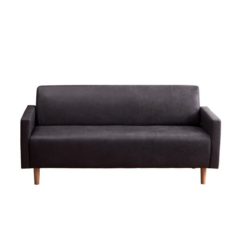 Modern 4 Wood Legs Standard Sofa Square Arm Sofa for Living Room Clearhalo 'Furniture' 'furniture_sofas' 'kitchen' 'kitchen_sofas' 'Living Room Furniture' 'Sofa' 'sofas' 1200x1200_f7bc6107-b722-4ed3-a865-a780fdb4e643