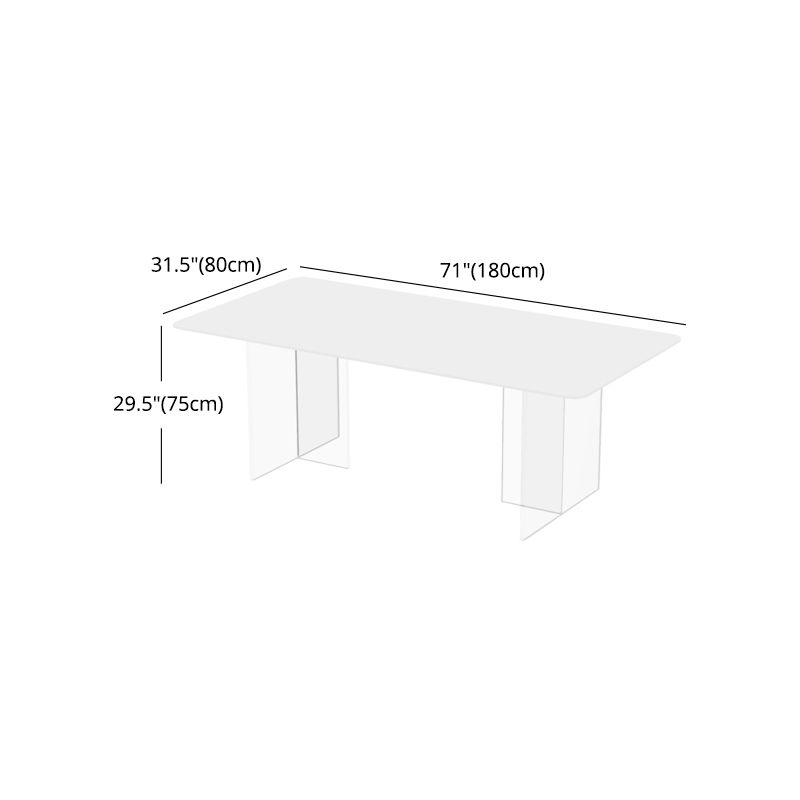Modern 1/7 Pieces Dining Set Rectangle Stone Dining Table for Kitchen Clearhalo 'Dining Room Sets' 'Dining Tables & Seating' 'dining_room_set' 'furn' 'furn_dining_room_set' 'Furniture' 'furniture_dining_room_set' 'Kitchen & Dining Furniture' 1200x1200_f7bcca79-48be-455b-85f4-a400bc0375b4