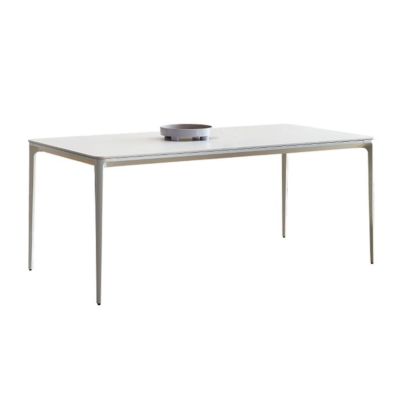 Ensemble de Table à manger moderne en pierre frittée, blanc, 1/2/5/7 pièces, pour usage domestique