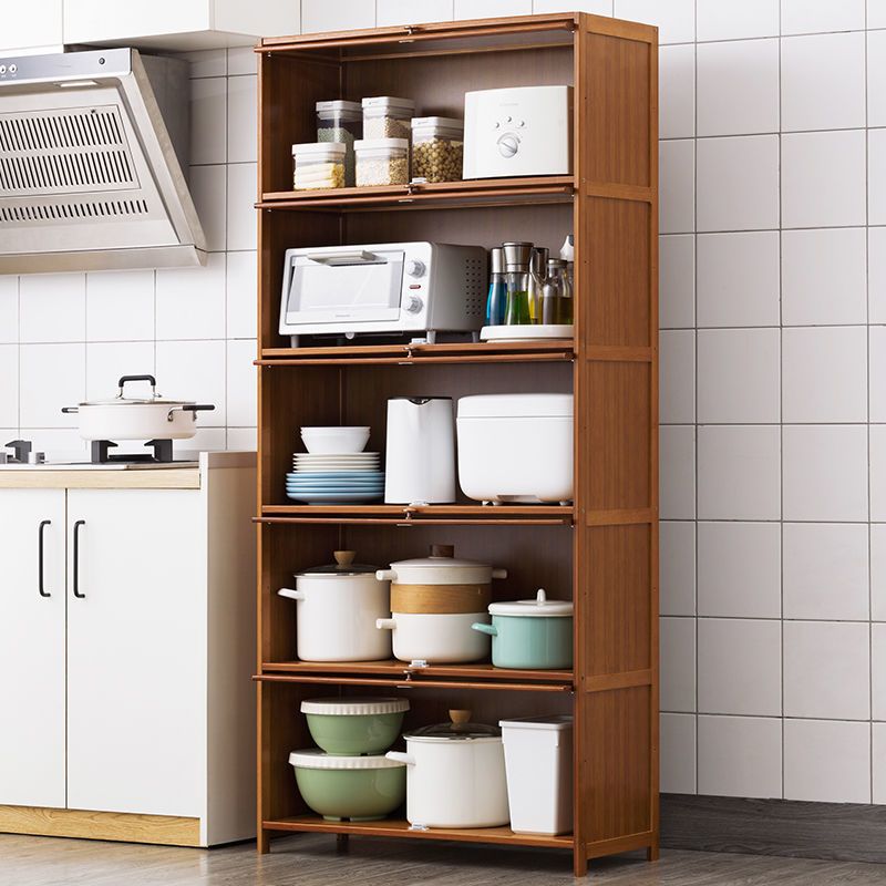 Sideboard moderna di bambù marrone Sideboard da pranzo con porta per soggiorno