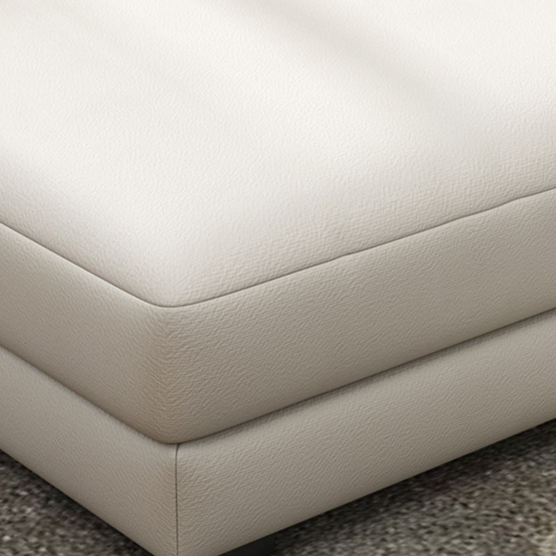 Sofa sectionnel du bras carré 125.98 "W Faux Leather 4 sièges Sectional