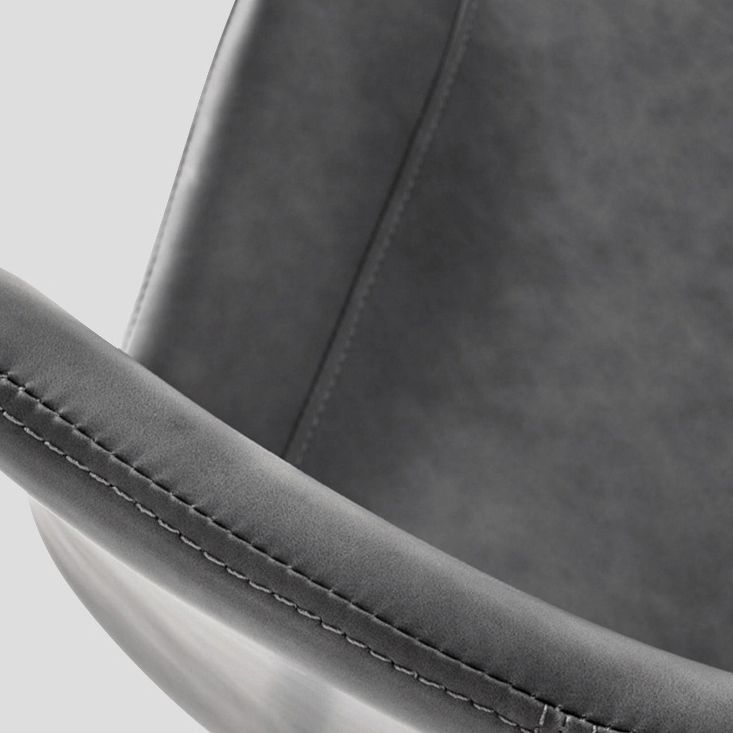 Silla de comedor de comedor de cuero sintética contemporánea para uso en el hogar