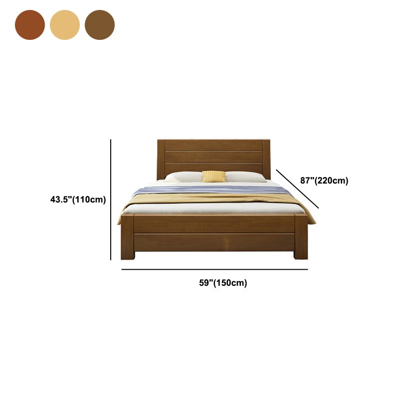 Traditioneel dennenhout met hoofdenrectangulair paneelpaneelbed