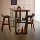 Solid Wood Bar Dining Table Industrial Bar Dining Table with Double Pedestal Base Clearhalo 'Bar Furniture' 'Bar Tables' 'bar_tables' 'furn' 'furn_bar_tables' 'Furniture' 'furniture_bar_tables' 'Kitchen & Dining Furniture' 1200x1200_f7c199df-24ce-4870-bc38-8c91845360d3