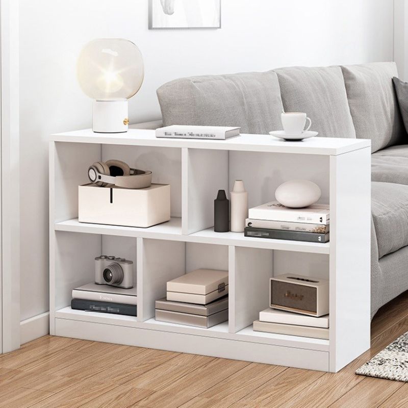 White and Brown Standard Bookshelf Scandinavian Manufactured Wood Bookshelf Clearhalo 'Bookcases' 'Furniture' 'furniture_bookcases' 'Office Furniture' 1200x1200_f7c283b1-7b6c-4d96-9c7e-090669c9d833