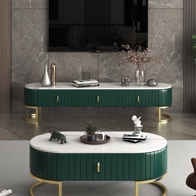 Scandinavian Stone TV Stand Enclosed Storage TV Console with 3 Drawers Clearhalo 'furn' 'furn_tv_stands_entertainment_centers' 'Furniture' 'Living Room Furniture' 'TV Stands & Entertainment Centers' 'TV Stands & Media Storage Furniture' 'tv_stands_entertainment_centers' 1200x1200_f7c41d95-ce5f-474d-b8fa-1f8ffed1acd9