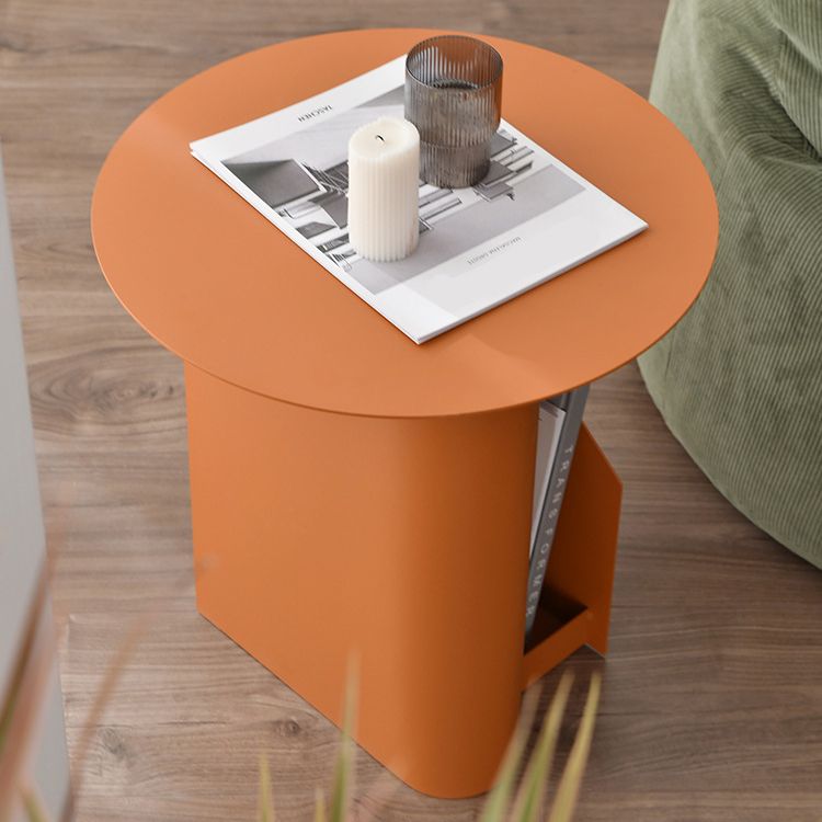 コンテンポラリーラウンドエンド表18.5 "背の高いメタルペデスタルサイドテーブル