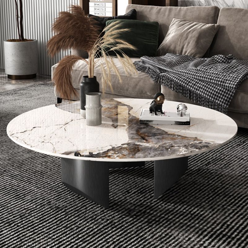 Slate Round Modern Coffee Table No Distressing Coffee Table Set Clearhalo 'Coffee & Accent Tables' 'Coffee Tables' 'coffee_tables' 'furn' 'furn_coffee_tables' 'Furniture' 'Living Room Furniture' 1200x1200_f7c58da3-2825-477a-9b61-dcd25f696609