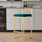 Luxurious Backrest Armless Counter Stool Upholstered Bar Stool with Metal Base Clearhalo 'Bar Furniture' 'Bar Stools' 'bar_stools' 'furn' 'furn_bar_stools' 'Furniture' 'Kitchen & Dining Furniture' 1200x1200_f7c73d61-f7e1-4c87-9f4a-92851c932b80