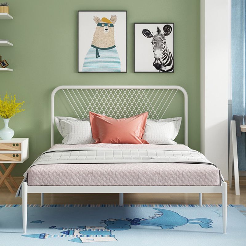Minimalistisch ijzeren open frame bed luxueus metalen prinsesbed frame
