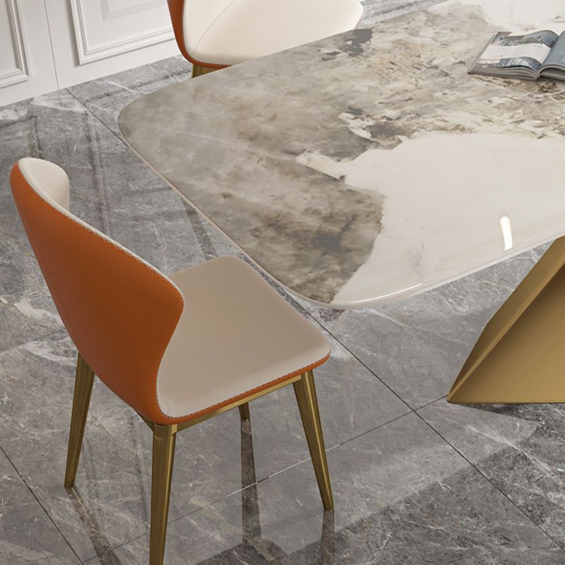 Glamourösster Set mit Lederstühlen 1