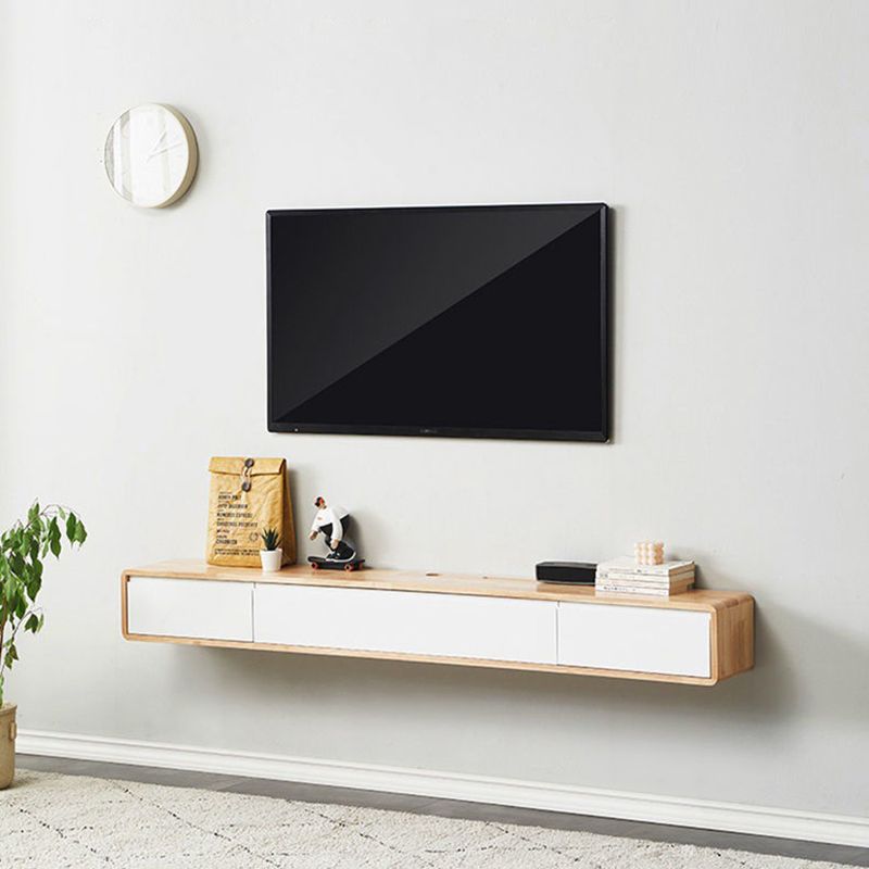 Contemporary Wood TV Console Floating TV Media Stand for Living Room Clearhalo 'furn' 'furn_tv_stands_entertainment_centers' 'Furniture' 'Living Room Furniture' 'TV Stands & Entertainment Centers' 'TV Stands & Media Storage Furniture' 'tv_stands_entertainment_centers' 1200x1200_f7ca153c-0cfa-4a7d-8a12-00ac51c808e3