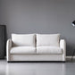 Contemporary Sleeper Sofa Fabric White Square Arms Pillow Back Upholstered Sofa Bed