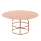 ピンク /ブラック /ゴールド /ホワイトメタルフレームラウンドトップコーヒーテーブル