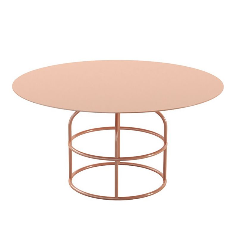 ピンク /ブラック /ゴールド /ホワイトメタルフレームラウンドトップコーヒーテーブル