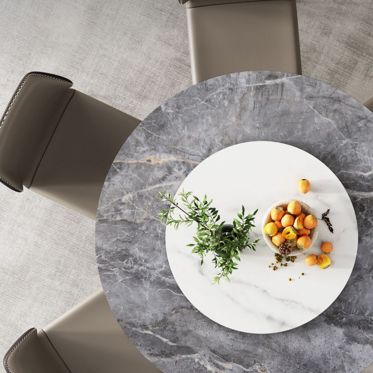 Modern Style Sintered Stone Dining Set Round 1/4/7 Pieces Dining Set for Home Use Clearhalo 'Dining Room Sets' 'Dining Tables & Seating' 'dining_room_set' 'furn' 'furn_dining_room_set' 'Furniture' 'Kitchen & Dining Furniture' 1200x1200_f7cc2619-e090-47a6-8021-5d66ae32752d