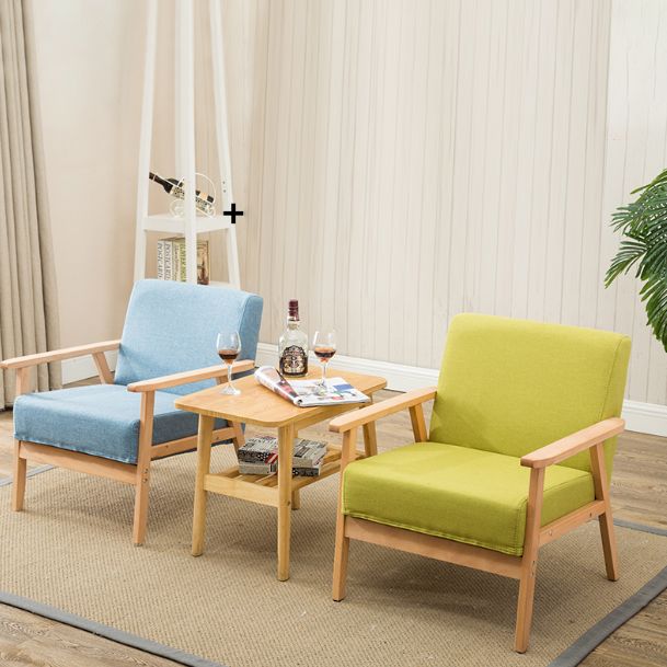 Linen Chair 25.1" L X24.4"W X28.3"H Removable Cushions Chair for Living Room Clearhalo 'Accent Chairs' 'accent_chairs' 'Chairs & Seating' 'furn' 'furn_accent_chairs' 'Furniture' 'Living Room Furniture' 1200x1200_f7cc643d-b908-41ec-b123-c9651218ba53