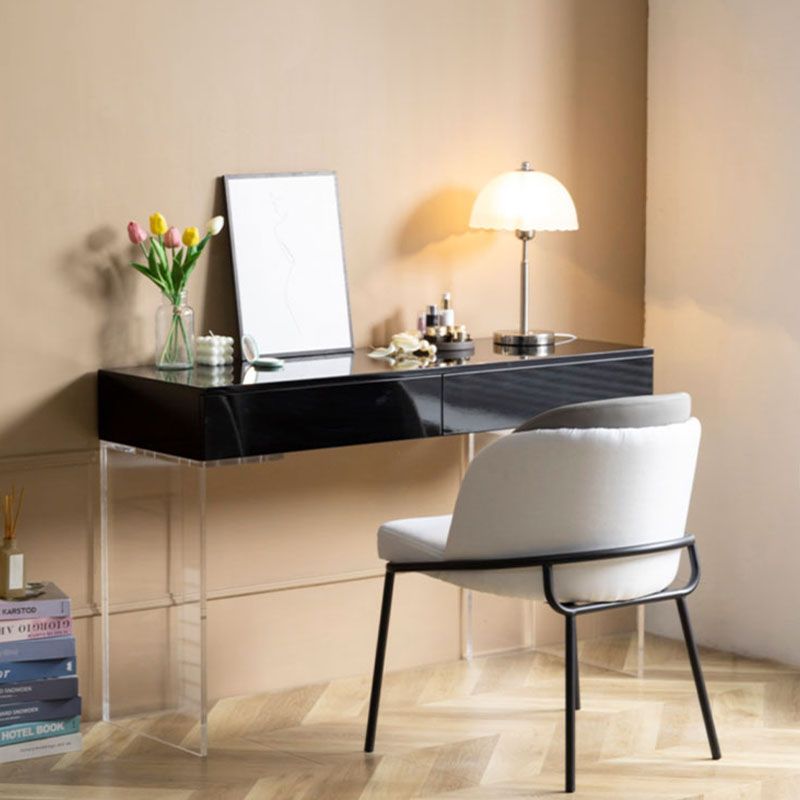Contemporary Acrylic Vanity Desk 2-Drawer Vanity Dressing Table