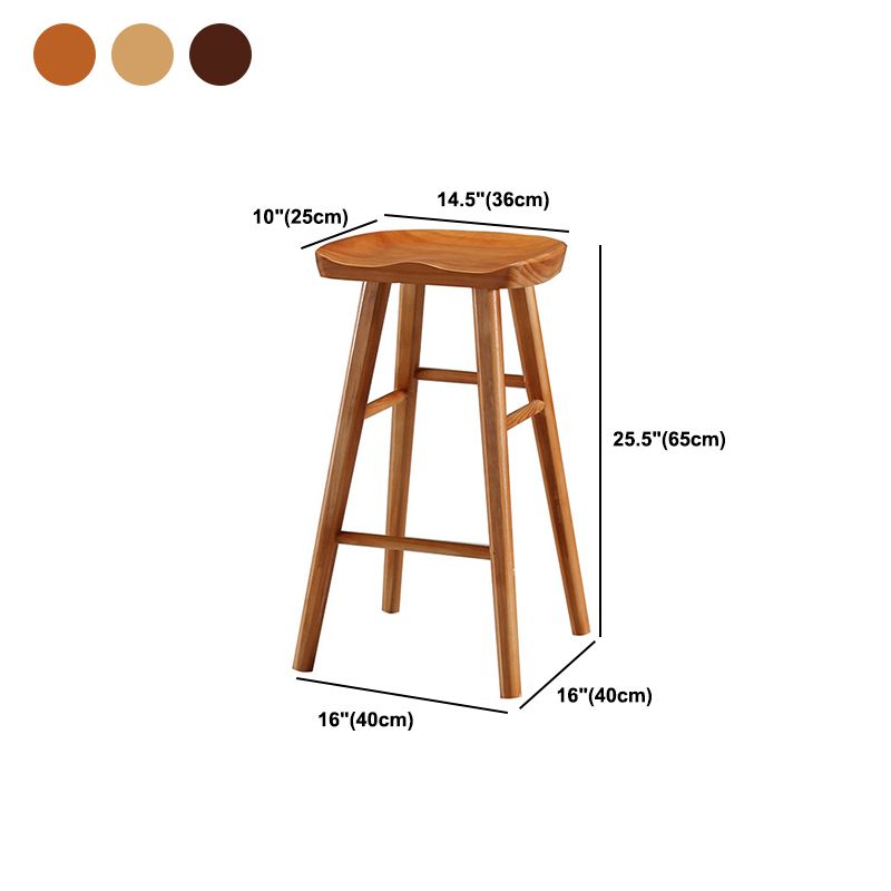 Contemporary Backless Footrest Stool Contoured Pine Solid Wood Bar Stool Clearhalo 'Bar Furniture' 'Bar Stools' 'bar_stools' 'furn' 'furn_bar_stools' 'Furniture' 'Kitchen & Dining Furniture' 1200x1200_f7cdb4c1-e779-4b99-ac75-654063e62ba3