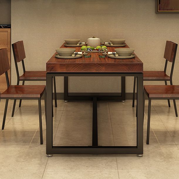 Industrial Dining Room Table Pine Solid Wood Table with Trestle Base for Home Kitchen Dinner Clearhalo ' dining_table' 'Dining Tables & Seating' 'Dining Tables' 'furn' 'furn_dining_table' 'Furniture' 'furniture_dining_table' 'Kitchen & Dining Furniture' 'kitchen&dining_furn' 'kitchen' 'kitchen_dining_table' 1200x1200_f7ce1a33-c58a-464d-bfd5-7210a59bbd38