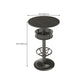 Industrial Style Bar Wine Table Black Bar Dining Table with Storage Clearhalo 'Bar Furniture' 'Bar Tables' 'bar_tables' 'furn' 'furn_bar_tables' 'Furniture' 'Kitchen & Dining Furniture' 1200x1200_f7ce79d2-4821-4990-a406-86415eb663a6