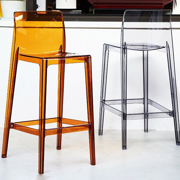 Industrial Plasticr Bar-stool Square Seat Counter Bar Stool with Plastic Legs Clearhalo 'Bar Furniture' 'Bar Stools' 'bar_stools' 'furn' 'furn_bar_stools' 'Furniture' 'Kitchen & Dining Furniture' 1200x1200_f7cf76f3-07f0-4c37-bf3a-9672bee49336