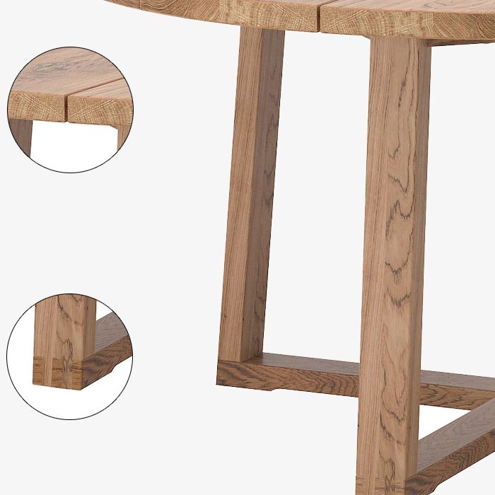 Tavolo da pranzo in stile contemporaneo in legno solido tavolo da pranzo naturale per cucina