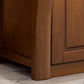 Soporte de madera moderno para TV, consola de almacenamiento abierto, soporte multimedia para TV con puertas para sala de estar
