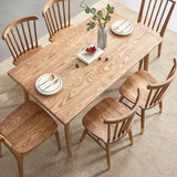 Contemporary 1/2/5/7 Pieces Furniture Rectangle Solid Wood Dining Set in Brown