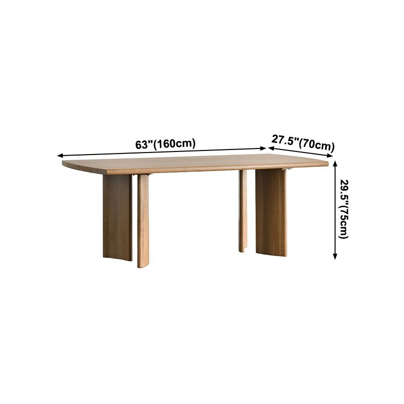 Solid Wood Contemporary Rectangular Table Wood Top Table for Home Clearhalo ' dining_table' 'Dining Tables & Seating' 'Dining Tables' 'furn' 'furn_dining_table' 'Furniture' 'furniture_dining_table' 'Kitchen & Dining Furniture' 'kitchen&dining_furn' 'kitchen' 'kitchen_dining_table' 1200x1200_f7d403c4-897c-444a-974e-4eb3b9c2351f