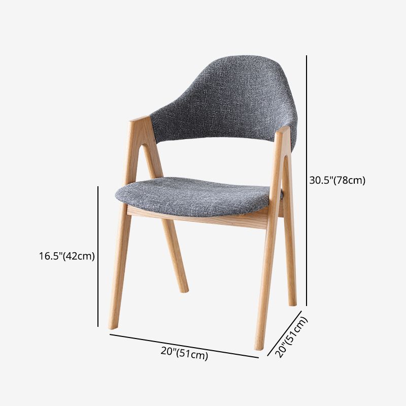 Contemporary Side Solid Wood Dining Room Chair Open Back Dining Side Chair for Home Use Clearhalo ' kitchen&dining_furn' 'Dining Chairs' 'Dining Tables & Seating' 'dining_chair' 'furn' 'furn_dining_chair' 'Furniture' 'furniture_dining_chair' 'Kitchen & Dining Furniture' 'kitchen' 1200x1200_f7d4ee3f-441b-4be4-b262-df7479318265