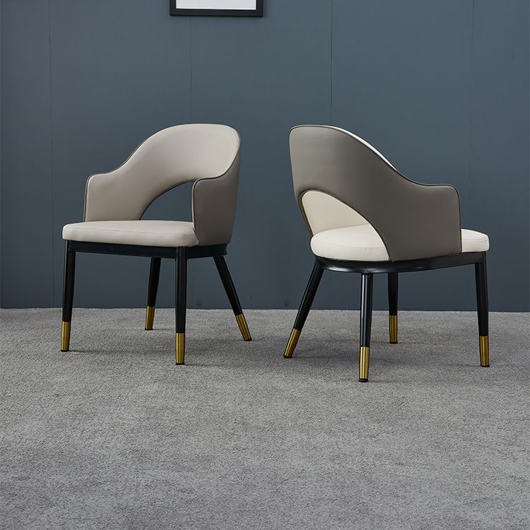 Metal Industrial Dining Chair with Arms Matte Finish Open Back Side Chair Clearhalo 'Dining Chairs' 'Dining Tables & Seating' 'dining_chair' 'furn' 'furn_dining_chair' 'Furniture' 'Kitchen & Dining Furniture' 1200x1200_f7d53312-63cc-452b-86bc-19ad09d217e6