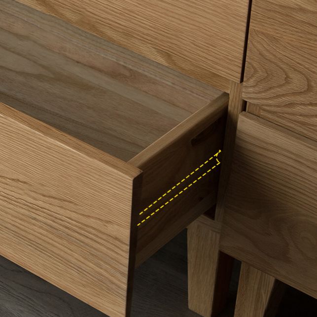 Modern Natural Cabinet with Drawers Solid Wood 16.9" D Chest Clearhalo 'Cabinets & Chests' 'cabinets_chests' 'furn' 'furn_cabinets_chests' 'Furniture' 'Living Room Furniture' 1200x1200_f7d68236-75e6-413c-aa03-b0d7318bd34a