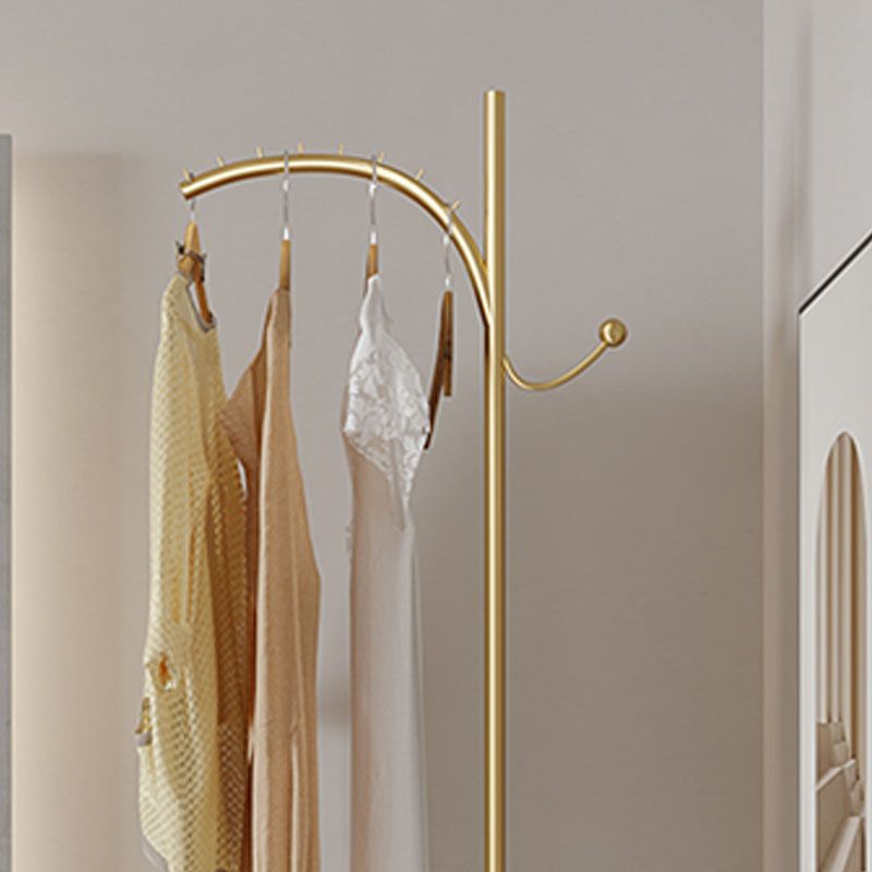 Modern Metal Hall Standing Storage Stfelf Entryway Kit Hooks Hall Tree