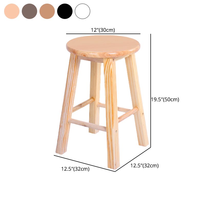 Modern Armless Backless Counter Stool Wood Bar Stool with Wooden Pedal Clearhalo 'Bar Furniture' 'Bar Stools' 'bar_stools' 'furn' 'furn_bar_stools' 'furniture_bar_stools' 'Kitchen & Dining Furniture' 'kitchen&dining_furn' 'kitchen' 'kitchen_furn' Furniture' 1200x1200_f7d89627-c60a-4a56-9906-a5ba9d5c1512