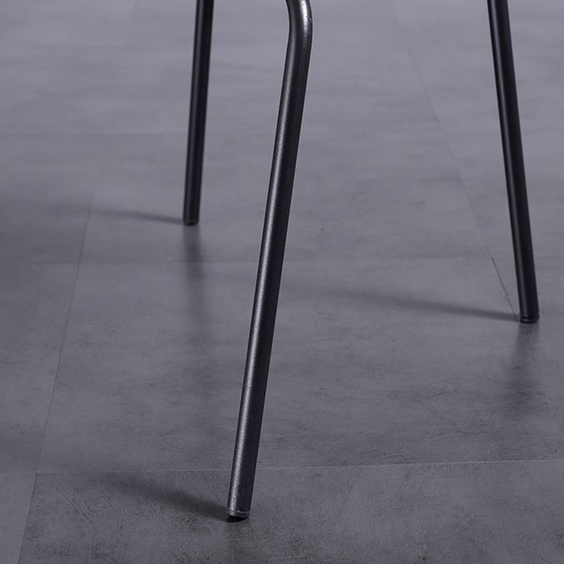 Sedia laterale contemporanea sedia da pranzo in pelle per uso domestico