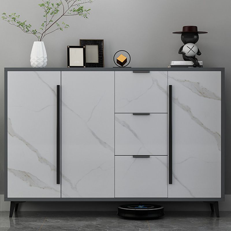 Sideboard glam sideboard in legno ingegnere grigio con porta per soggiorno