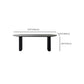 Modern Oval Dining Table Black Wooden Dinner Table for Dining Room